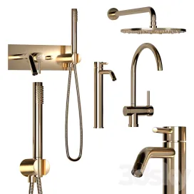 Mixer Set Paffoni Set GOLD